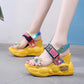 Vibrant Crystal Chunky Platform Sandals