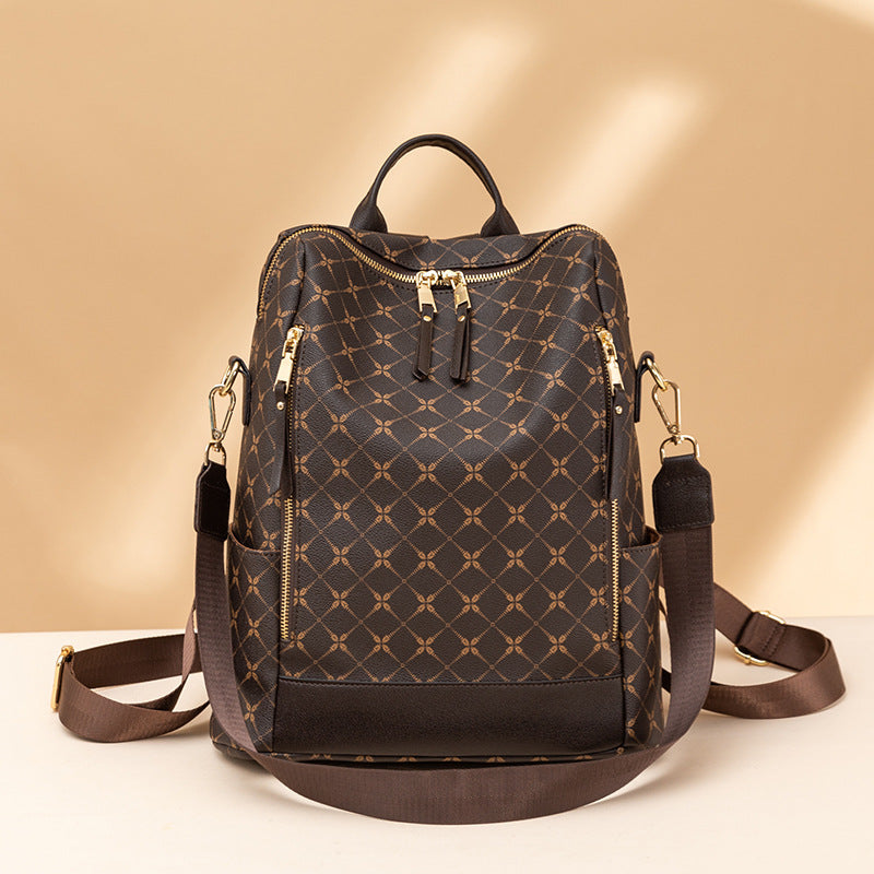 Large Capacity Simple Retro Travel Crossbody Backpack