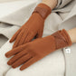 Women's Fleece-lined Warm Graceful Bow Gloves