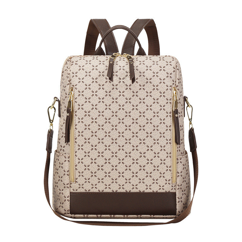 Large Capacity Simple Retro Travel Crossbody Backpack