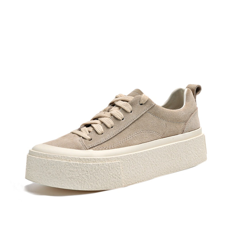 Women's Thick Bottom Suede Flat Sneakers