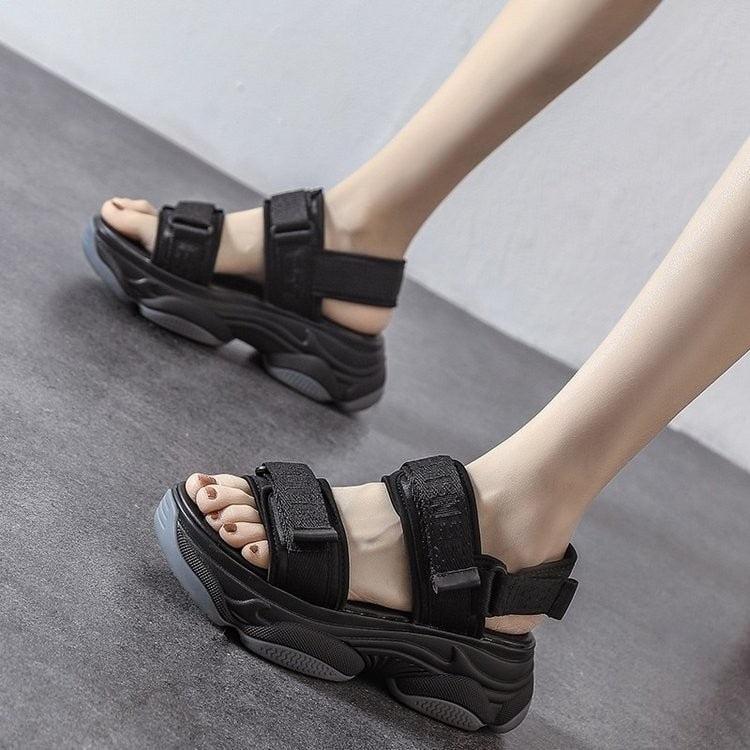 Heeled Chunky Platform Sandals