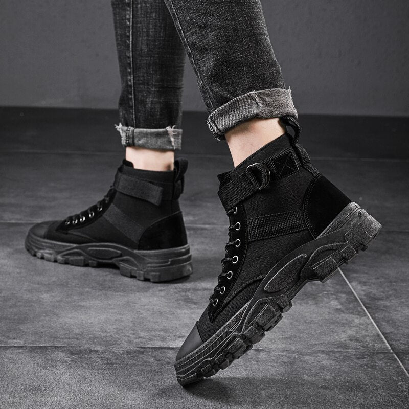 Men's High-Top Ankle Strap Sneakers