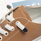 Women's Genuine Leather Flat Lace-Up Sneakers