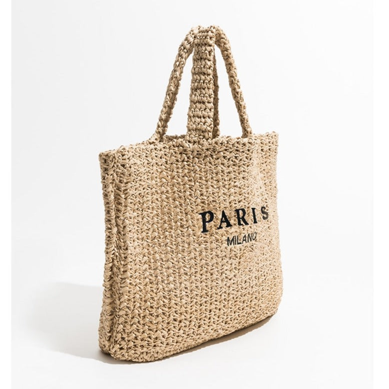 Luxury Woven Straw Tote Bag