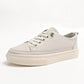 Women's Genuine Leather Flat Lace-Up Sneakers