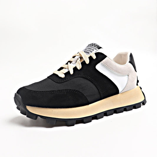 Women's Suede Leather Lace-Up Sneakers