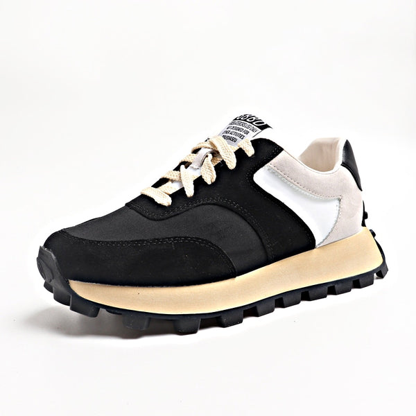 Women Lace Up Sneaker Casual Suede Leather Breathable Mixed Color