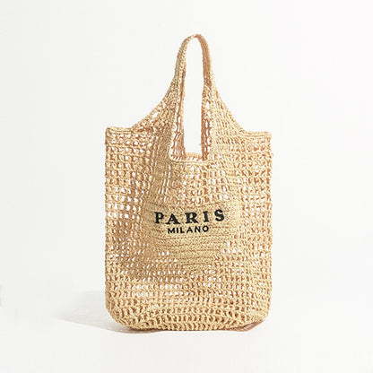 Luxury Raffia Straw Beach Shoulder Bag