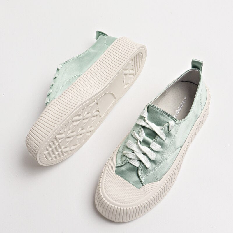 Women's Thick Bottom Silk Casual Sneakers