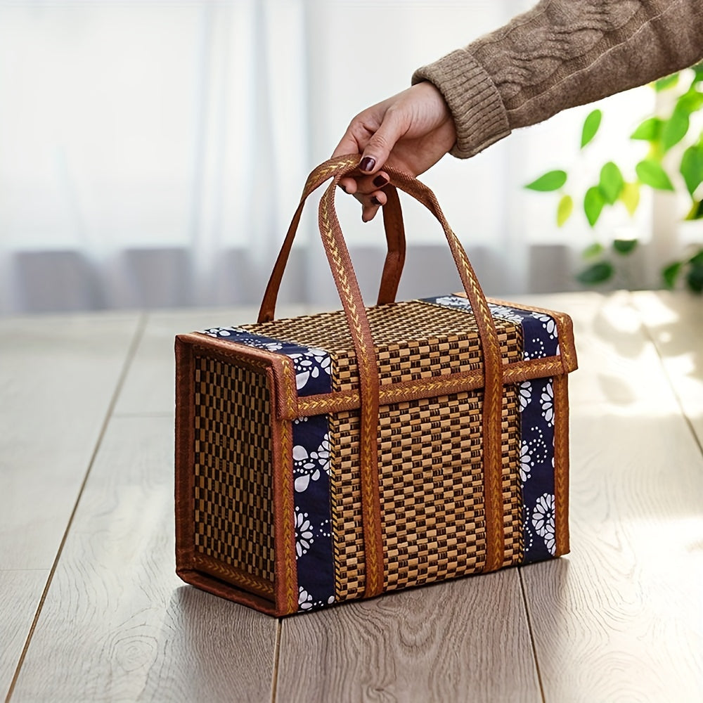 Hand-woven Bamboo Straw Bag For Women