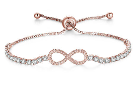 Zirconia Infinity Charm Bracelet