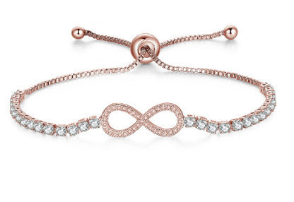 Zirconia Infinity Charm Bracelet