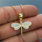 Azure Flight – Opal Dragonfly Pendant Necklace