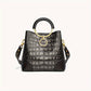 Crocodile Pattern Satchel Bucket Bag