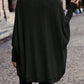 Solid Color Batwing Sleeve Open Front Casual Jacket