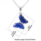 Enchanted Wings – Natural Stone Butterfly Pendant Necklace