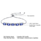 Gemstone Blue Topaz Adjustable Chain Bracelet