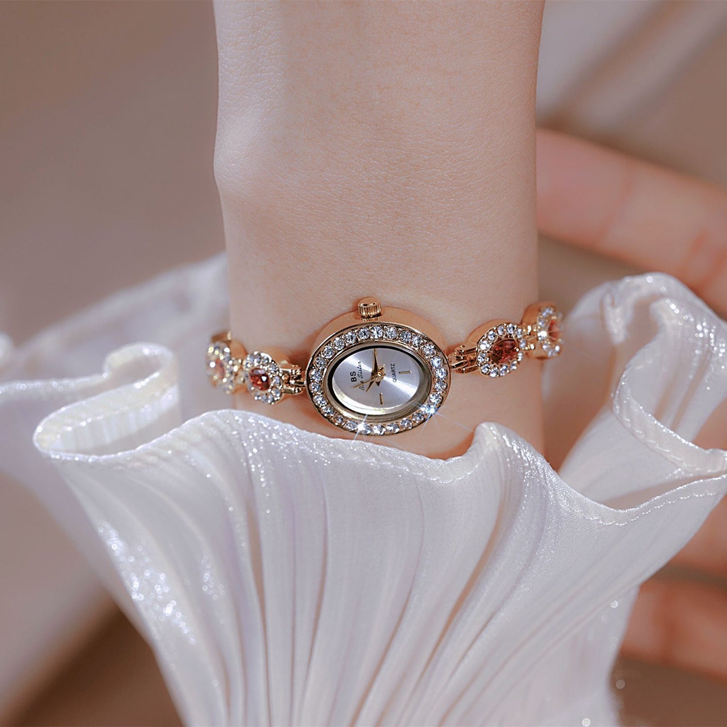 Fashion Colored Gems Luxury Watch