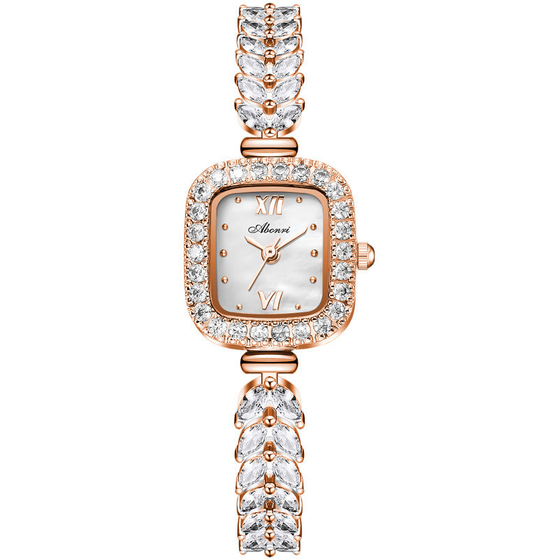 Fully-jewelled Quartz Golden Square Watch