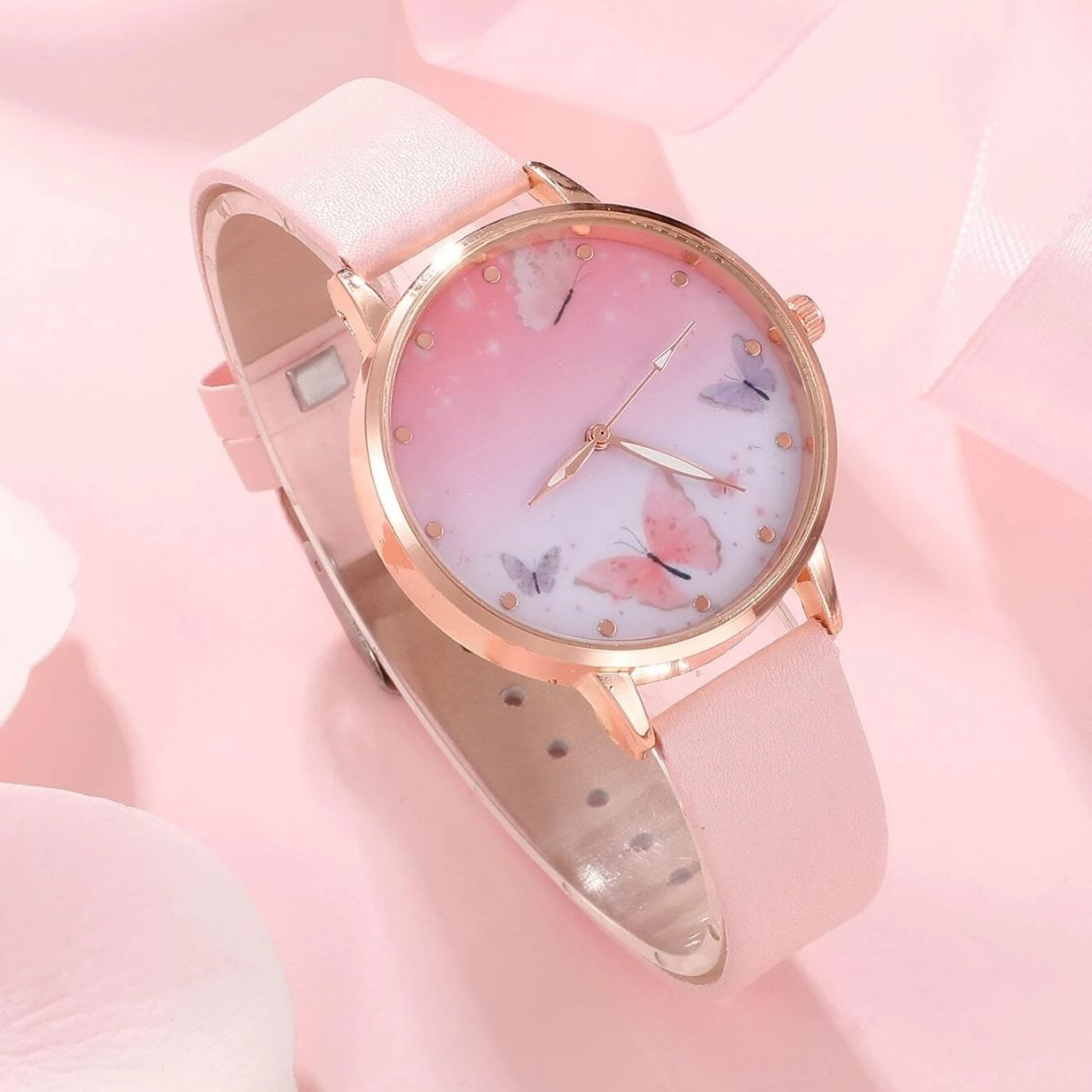 Blush Flutter – Butterfly Watch & Jewelry Set