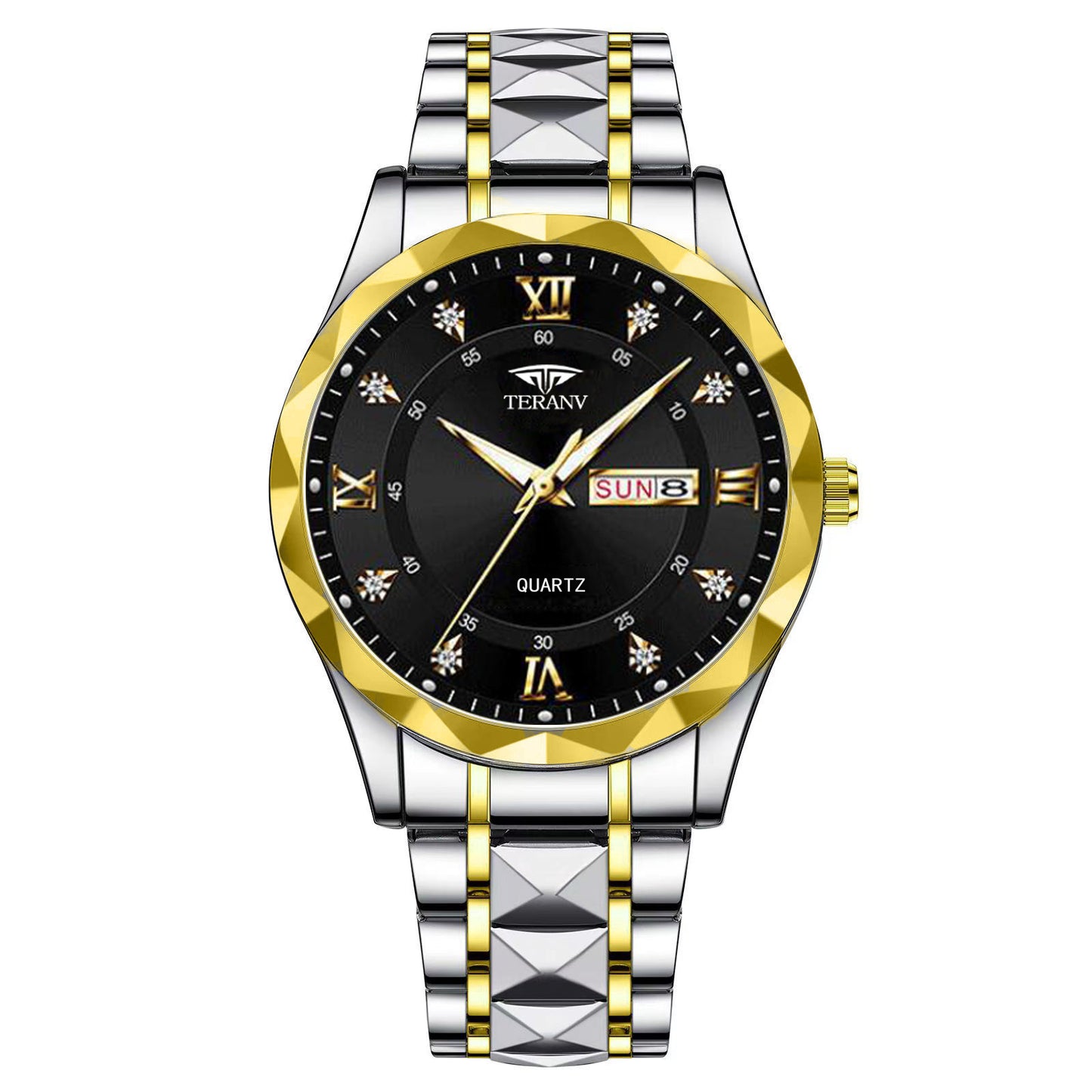 Aurum Crest – Blue Diamond Luxe Watch