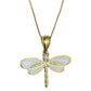 Azure Flight – Opal Dragonfly Pendant Necklace
