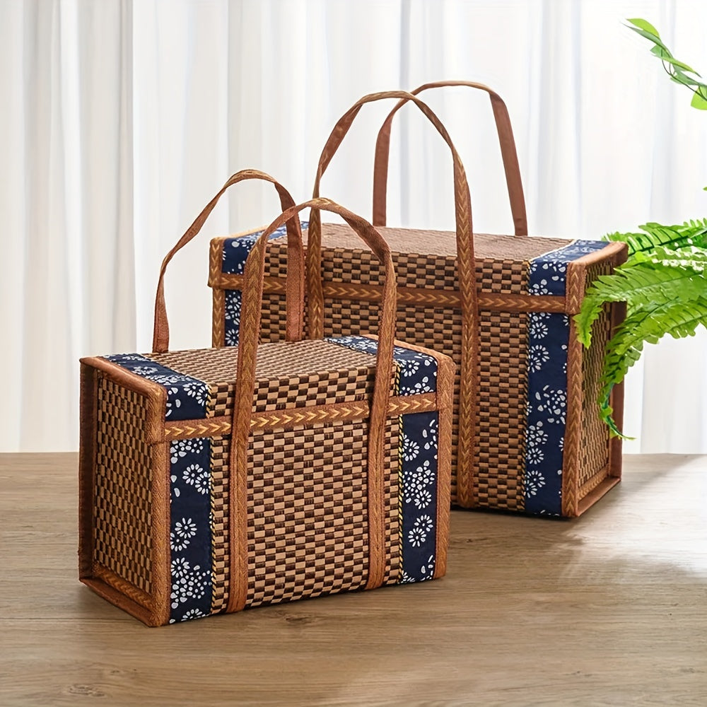 Hand-woven Bamboo Straw Bag For Women