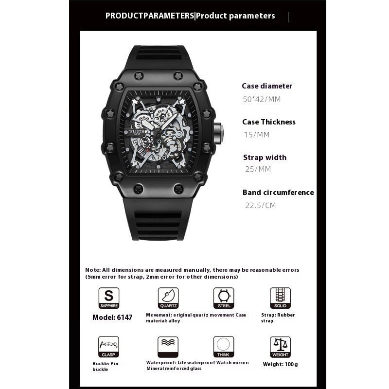 Obsidian Gear – Skeleton Sport Watch