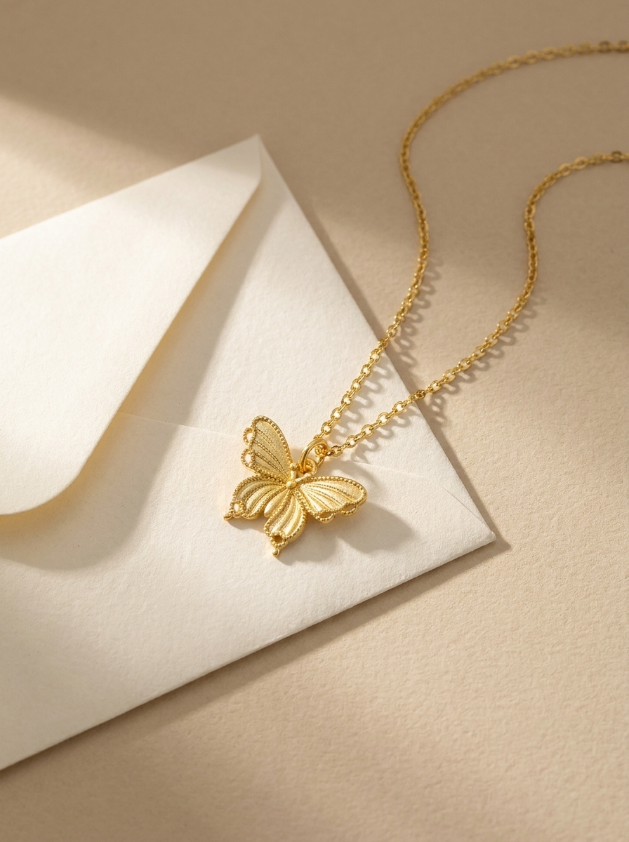 Golden Flutter Necklace
