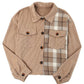 Corduroy Plaid Dropped Shoulder Jacket For Women - Eccentric You