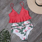 Ruffled High Waist Bikini Set - Eccentric You
