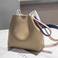 Contrast Wide Shoulder Strap Single-shoulder Bucket Bag - Eccentric You