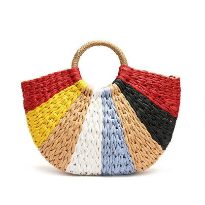 Rainbow Straw Beach Bag - Eccentric You
