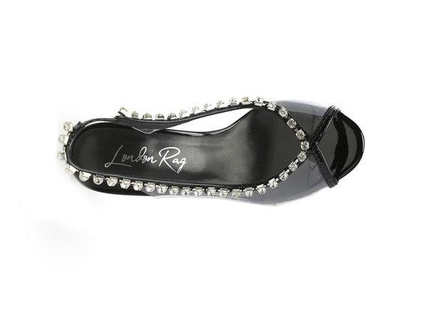 Rhinestone Clear Sling Back Stiletto - Eccentric You