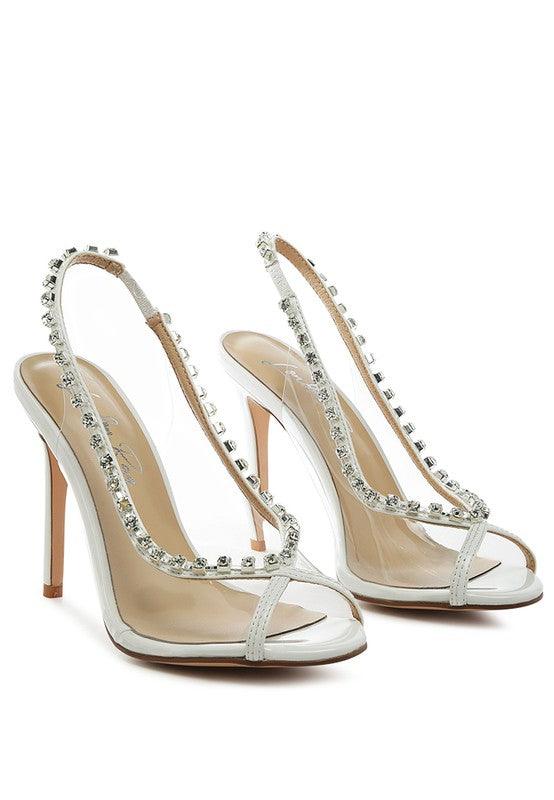 Rhinestone Clear Sling Back Stiletto - Eccentric You