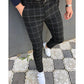 Plaid Print Slim Trousers - Eccentric You
