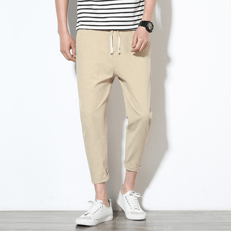Summer Stretch AnkleLength Suit Pants Men Thin Business Solid Color Slim  Casual Formal Office Trousers Male Plus Size 2840