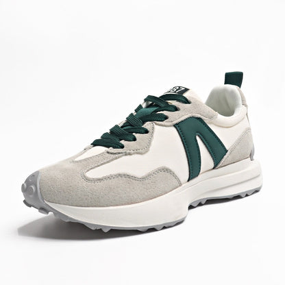 Women's Nubuck Leather Lace-up Sneakers