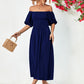 Balloon Sleeve Off-Shoulder Midi Dress