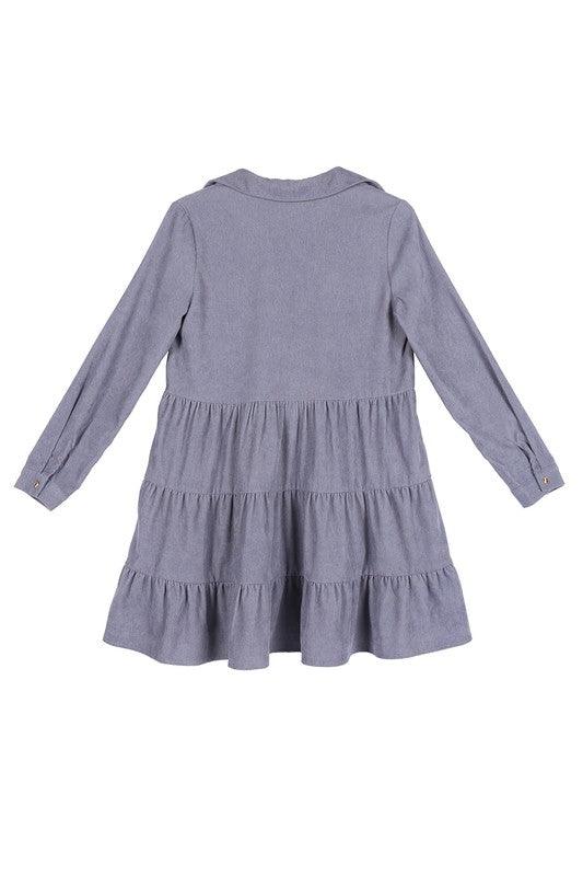 Corduroy Tiered Dress - Eccentric You