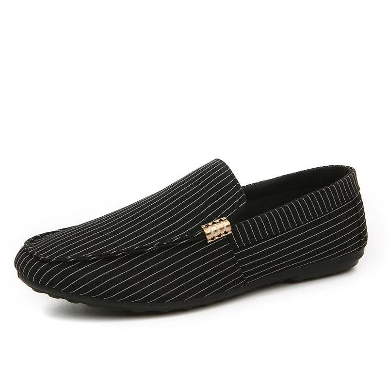 Lazy Striped Casual Peas Loafers - Eccentric You