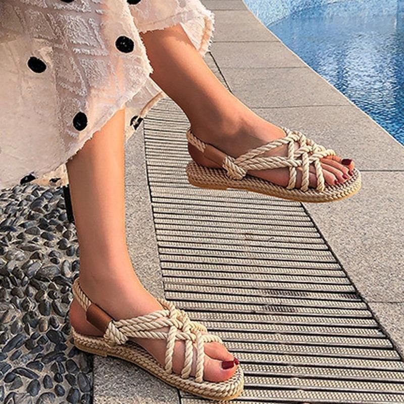 Sandals Woman Shoes Braided Rope With Traditional Casual Style And Simple Creativity Fashion Sandals Women Summer Shoes - Eccentric You