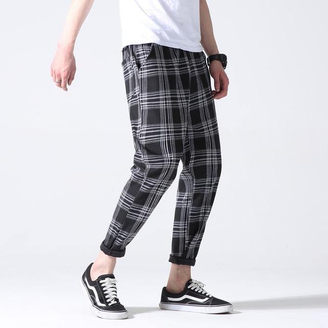 LAPPSTER-Youth Men Plaid Pants Streetwear 2020 Harajuku Korean Fashions Autumn Joggers Pants Sweatpants Man 5 Colors Harem Pants - Eccentric You