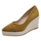 Shallow Wedge Suede Heels - Eccentric You