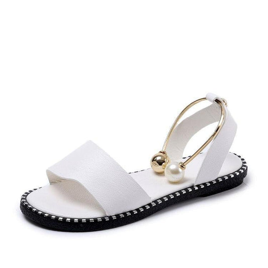 Pearly Slingback Slip-On Sandals - Eccentric You