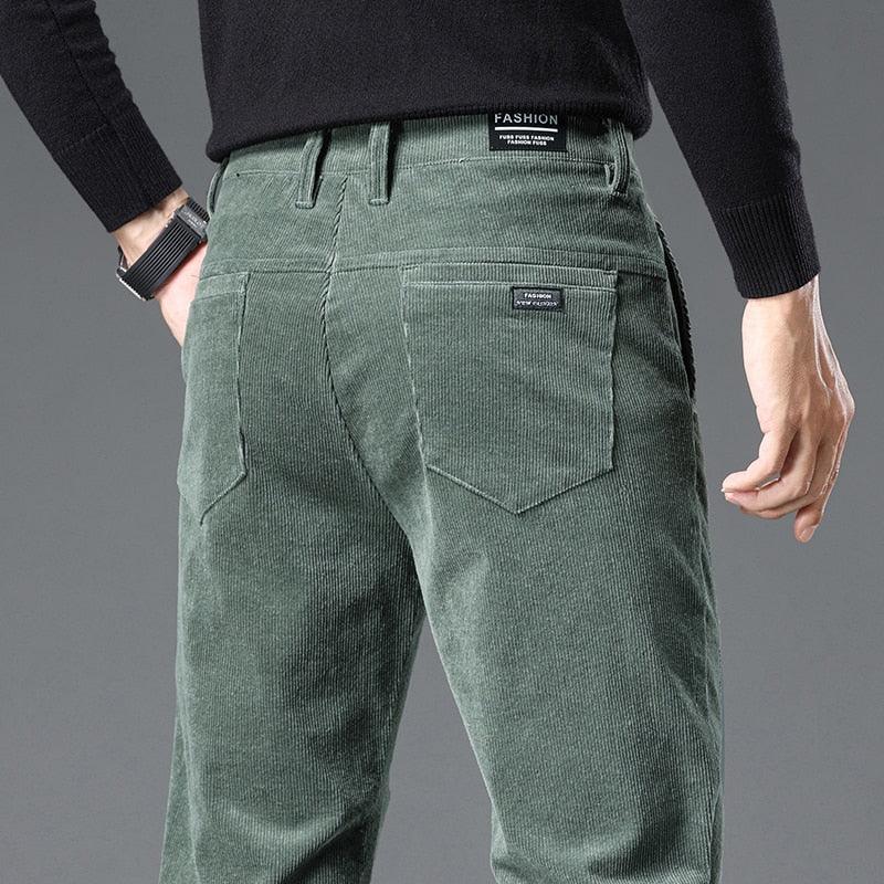 Men's Slim Fit Corduroy Trousers - Eccentric You