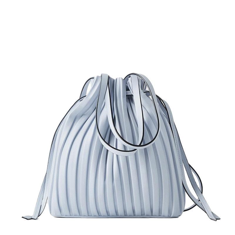 Classic Pleated Bucket Tote Bag - Eccentric You