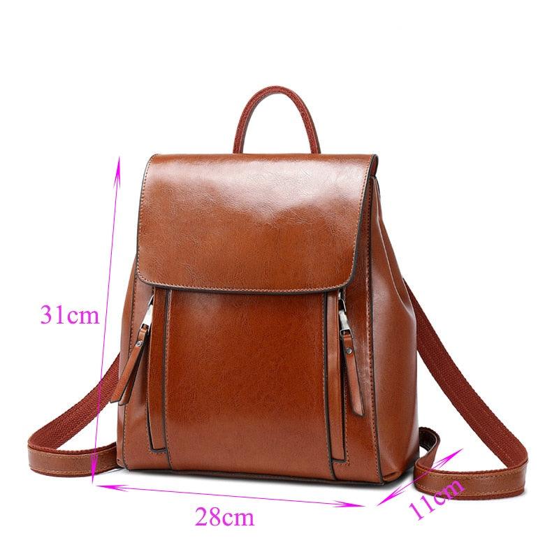 Matte Genuine Leather Backpack - Eccentric You