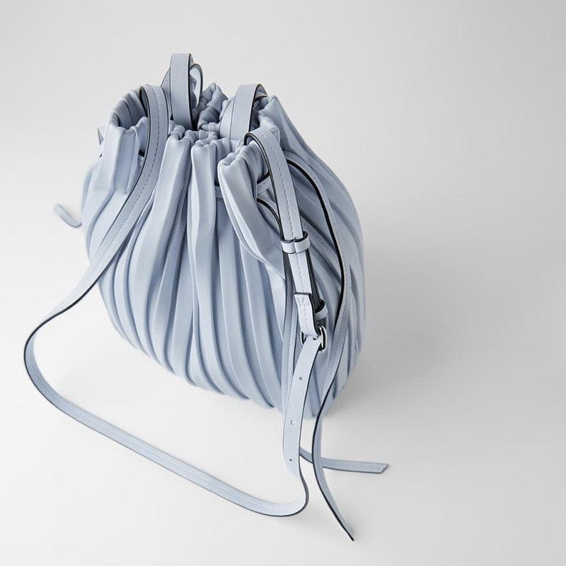 Classic Pleated Bucket Tote Bag - Eccentric You